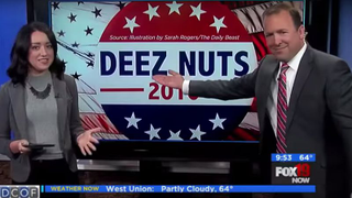 Watch a supercut of newscasters reluctantly uttering “Deez Nuts”